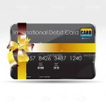 Debit Card with Glossy Ribbon and Bow